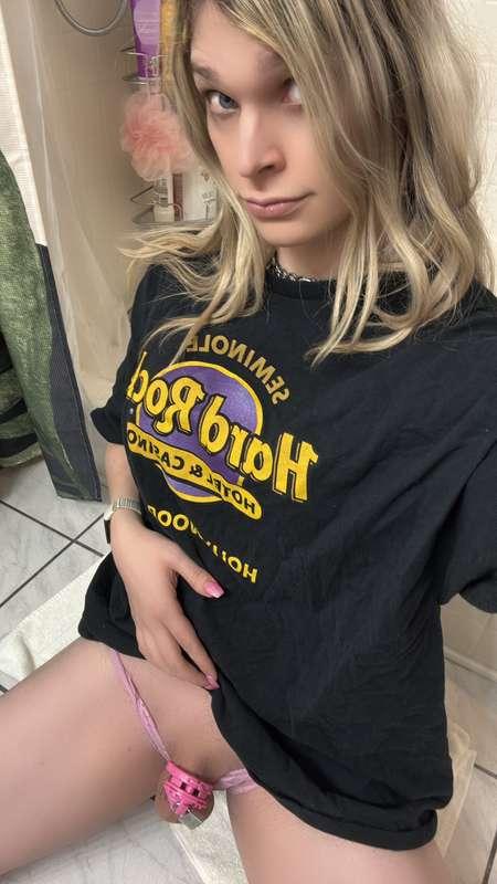 Day 5 of 24 - been a long day but still locked up in chastit..