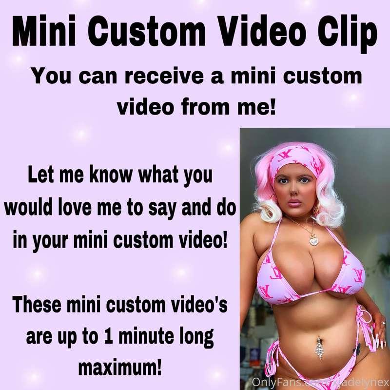 💜📹Mini Custom Video Clip📹💜
You can receive a mini custom vid..