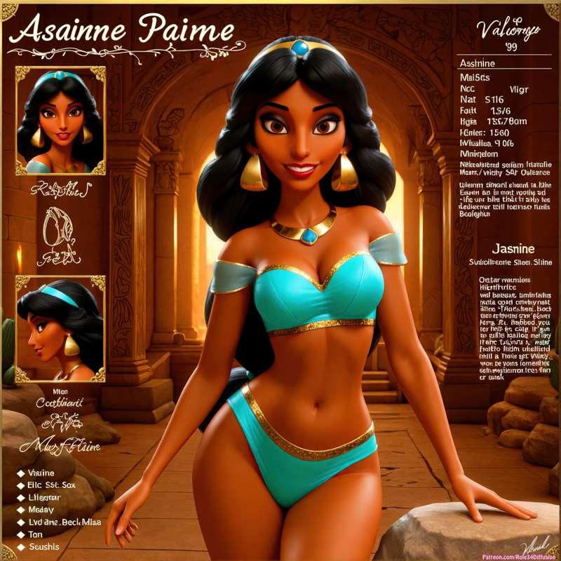 Princess Jasmine of Ralph Breaks The Internet Sexy Poses [Gen 2.5]