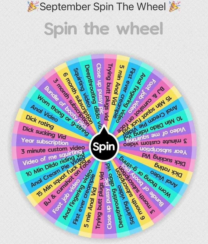 🎉September Spin The Wheel🎉
-1 spin $15.00
-3 spins $30.00