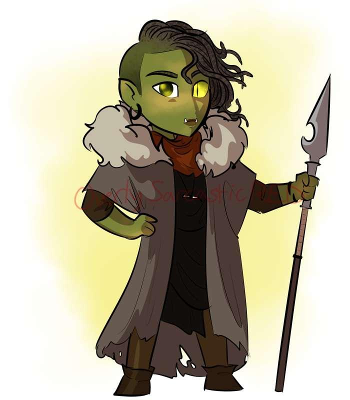 Reward: Myev (Half-Orc Warlock OC)