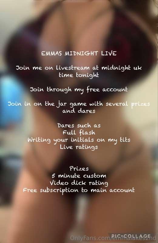 Who’s ready for tonight’s live? Like if you’re gonna join in..