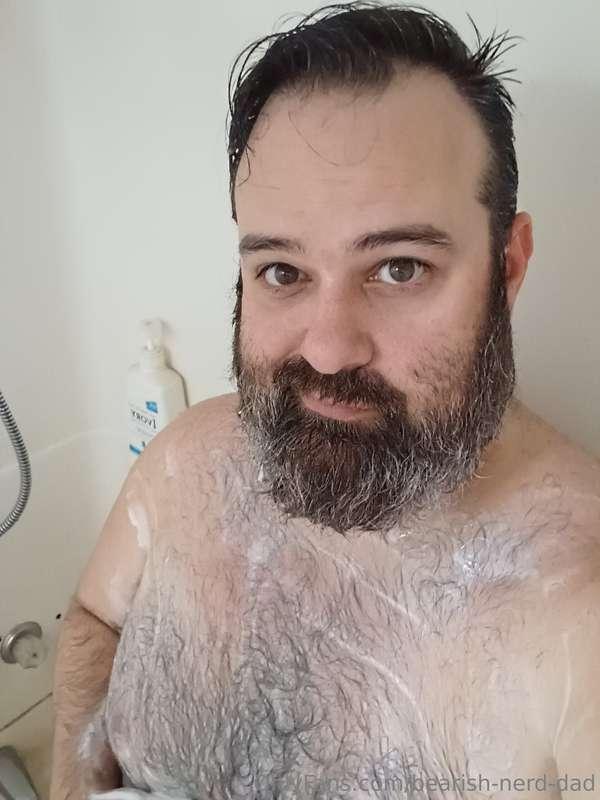 Getting in a quick shower before the packers game