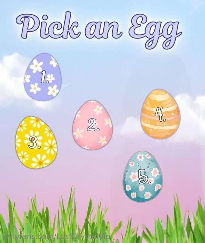 🐣𝐏𝐈𝐂𝐊 𝐀𝐍 𝐄𝐆𝐆🐣5 eggs... 5 prizes👀 each one has a new surprise..