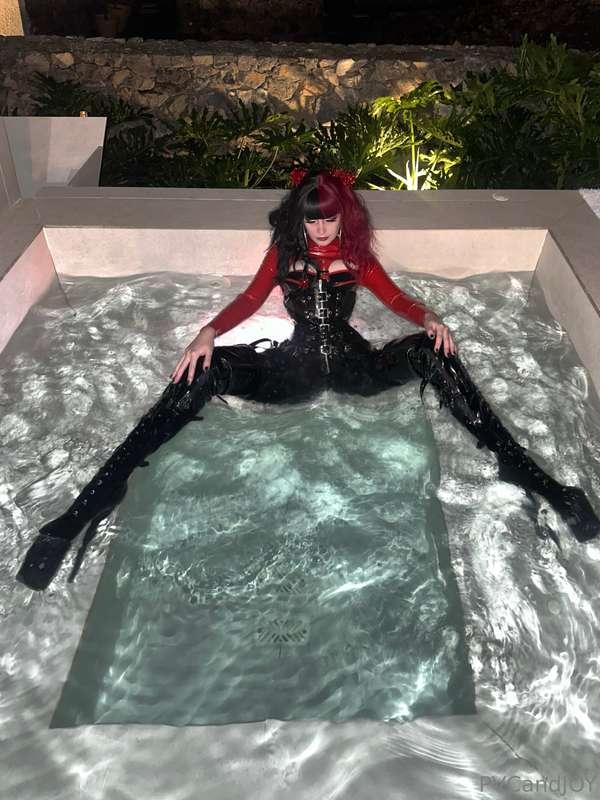 Put on your latex and get in the pool! 