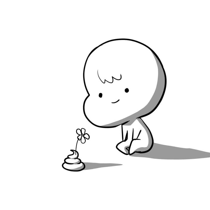 Flower in poop