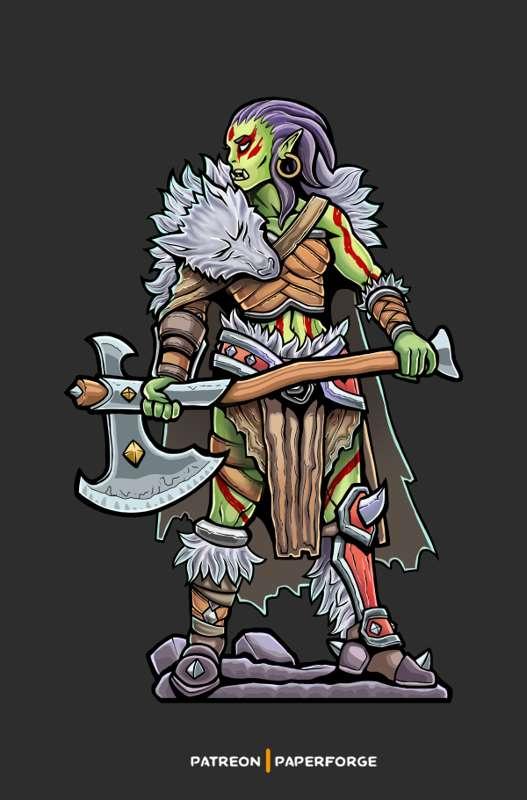 Half Orc Barbarian Reskin!