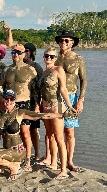 A mud bath on the Amazon River 