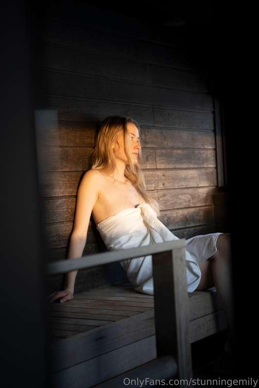 Just the thought of me in this sauna, I bet you’re already g..