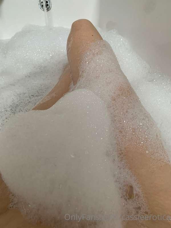 Bath time bubbles. Getting all clean to get all dirty again...