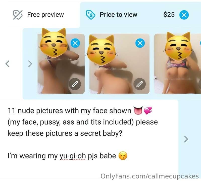 tonight’s nude pictures includes my face 😋