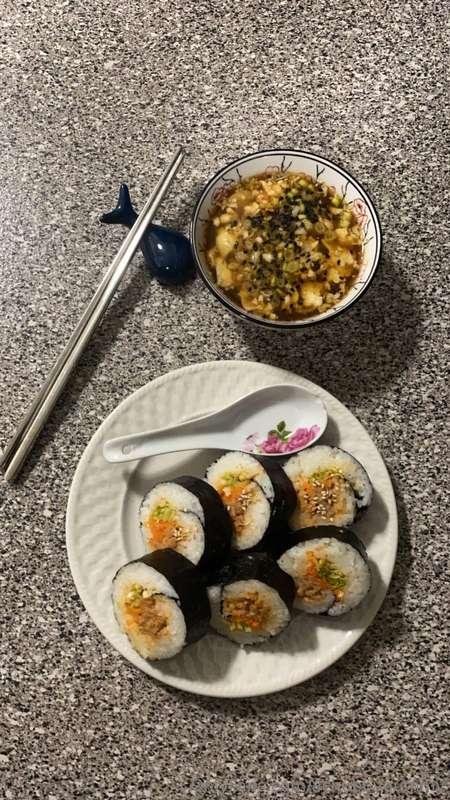 What I made today, want some? Say ahhh~(Also, my scrunchie m..