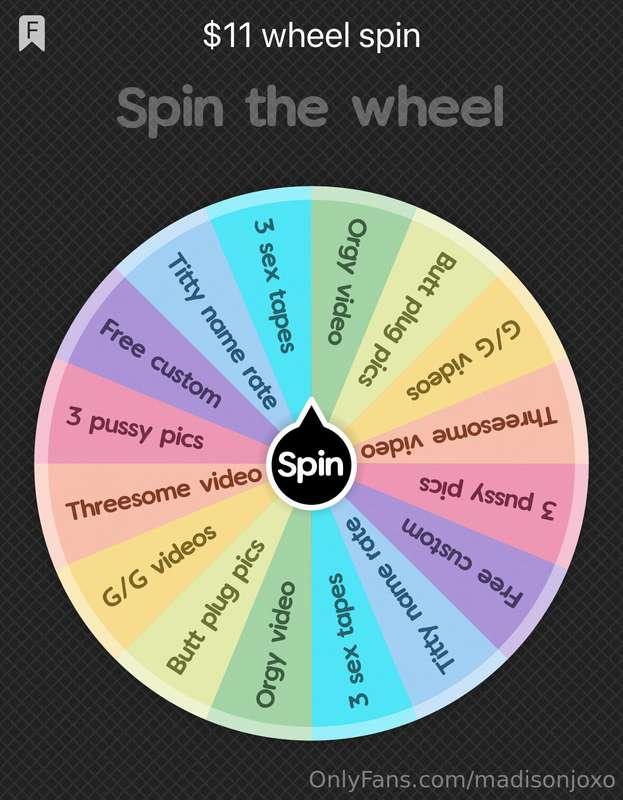 🎡 Spin the Wheel 🎡1 spin for $11! 3 spins for $20 🔥Win every..