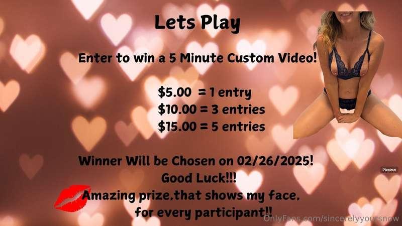 LETS HAVE SOME FUN TOGETHER 🩷 ENTER TO WIN A CUSTOM VIDEO🔥🔥 