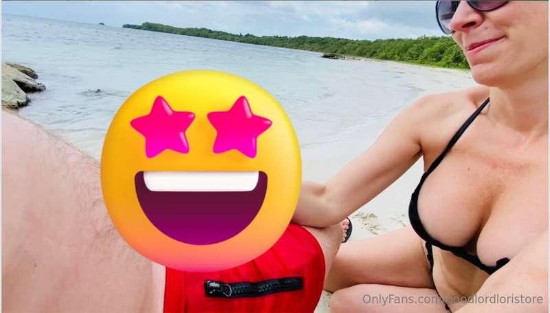 ***HJ on the Beach!***  The thrill of almost getting caught ..