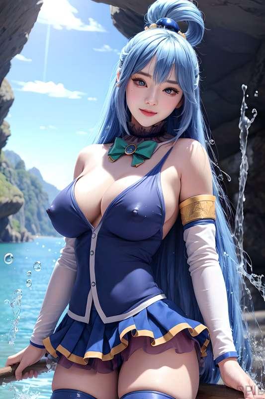 HP061 - 4K Aqua (KonoSuba) アクア(このすば) (40 Image)