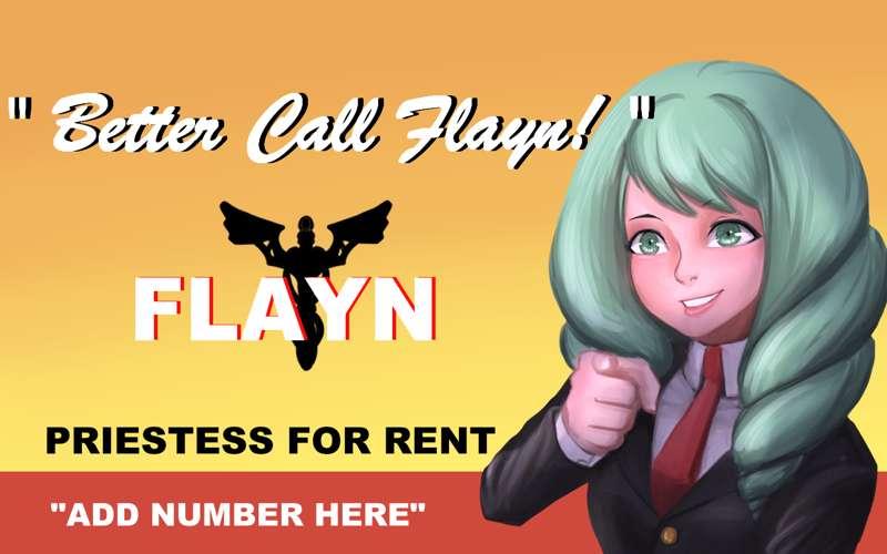 Flayn business card/poster