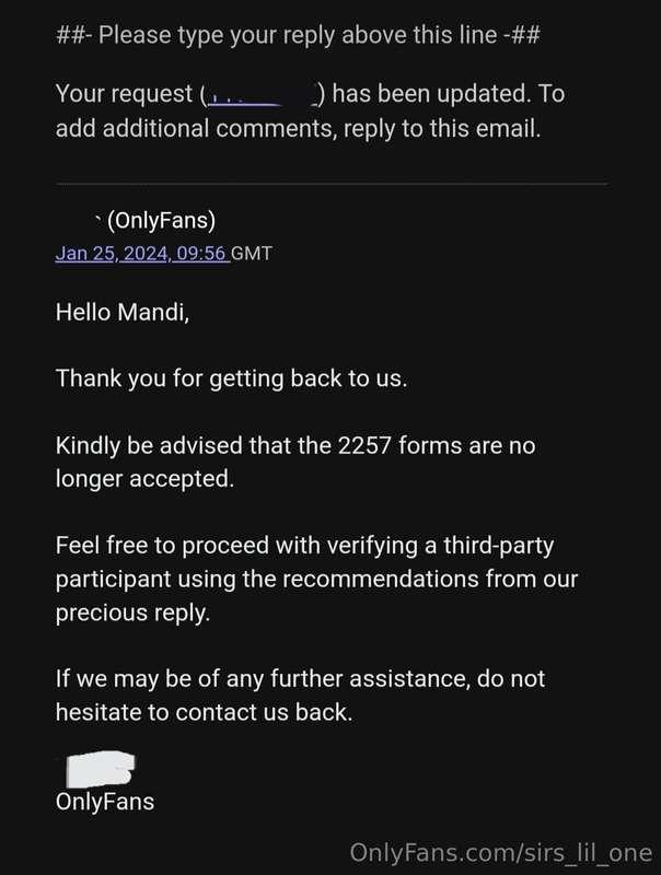 They will no longer accept my 2257 forms. So unless a creato..