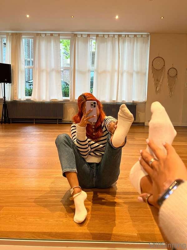 Would you take off my cute ankle socks for me? 🤍