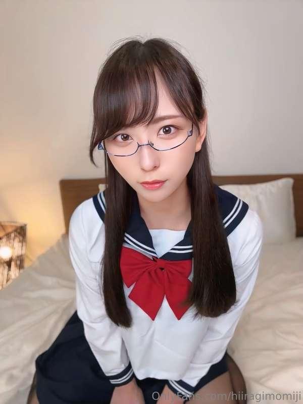 Femboy in glasses & uniform👓💓