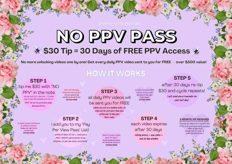 NEW NO PPV PASS! 💌 $19.99 SALE! available on @organickitty o..