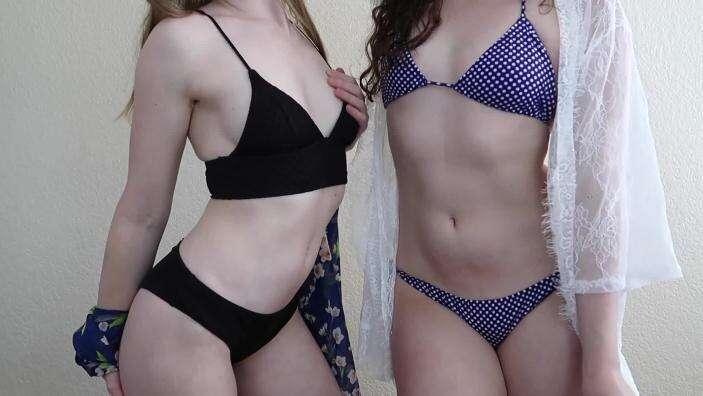 throwback Thursday! Clara and I in skimpy bikinis 👙