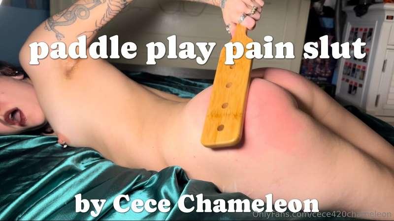 paddle play pain slutwatch me give myself some new welts & b..