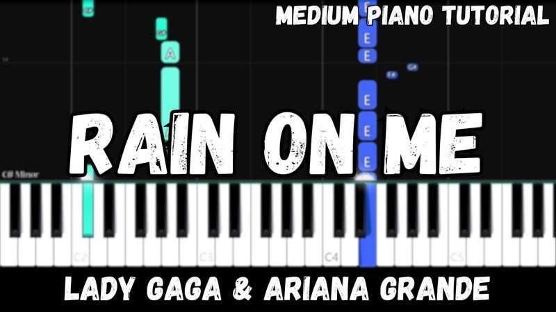 Medium MIDI - Lady Gaga & Ariana Grande - Rain On Me (Atlantic Notes Arrangement + Tempo + Colors + Key)