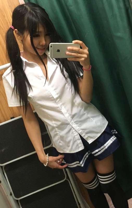 School girl selfie for every patron