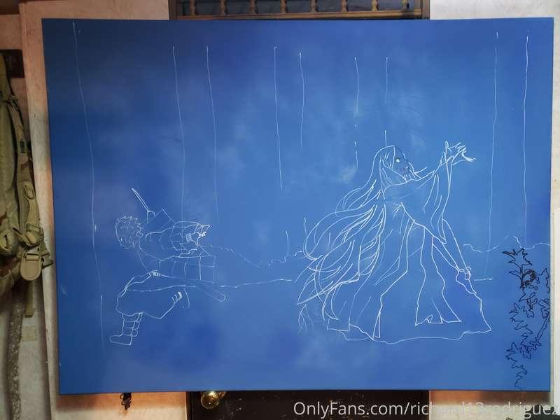 What 7 hours of painting look like... spider mother from dem..