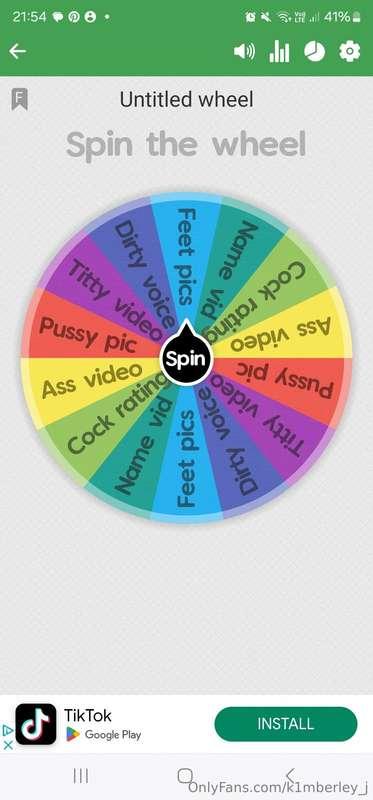 Spin my wheel? ❤️  $10 - 1 spin or $25 for 3 spins