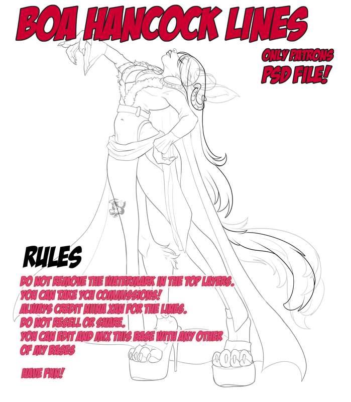 💗Boa Hancock LINES💗 PSD to download! (Mini base)