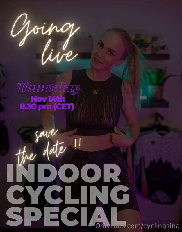 💖 your favourite INDOOR CYCLING LIVE STREAM is back 💖🗓️ Thur..