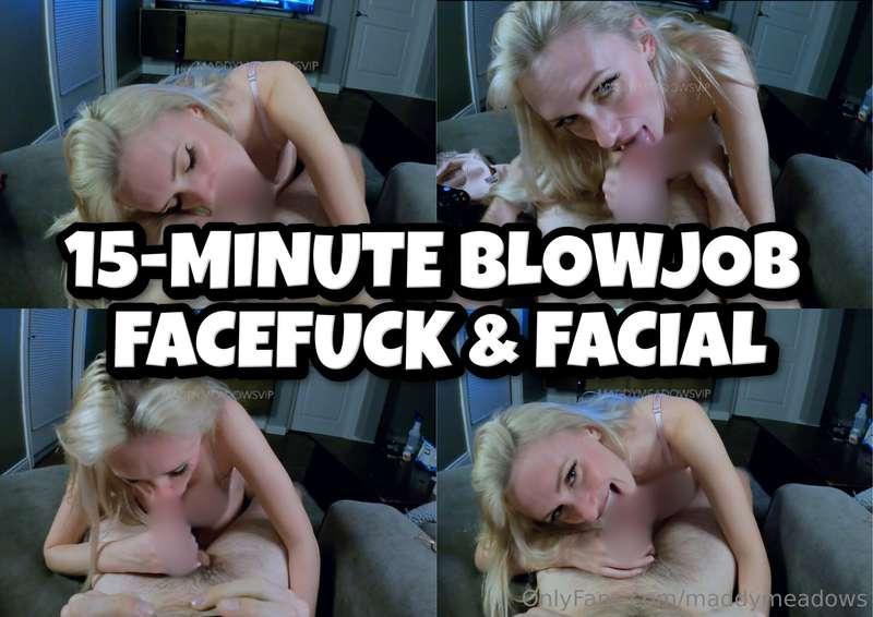 B/G SEXTAPE!!! 15-MINUTE BLOWJOB, FACEFUCK, AND FACIAL!!! 12..