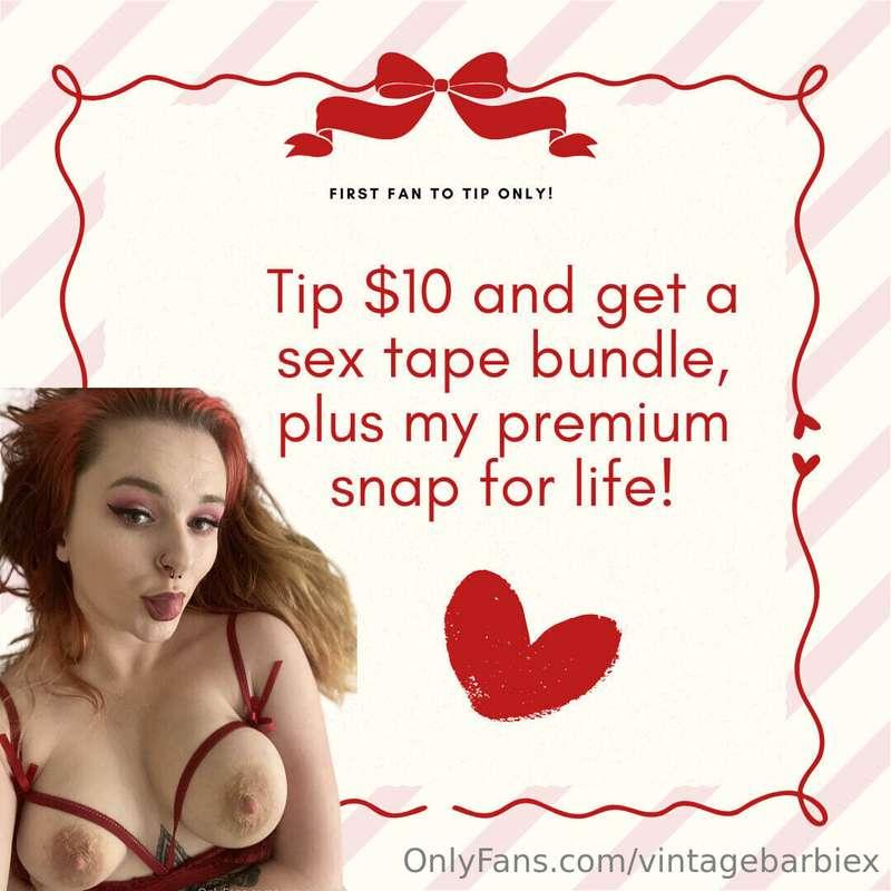 FIRST FAN TO TIP & FILL THIS CAMPAIGN ONLY, tip just $10 for..