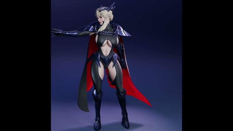 Artoria Lancer Alter - Idle Animation