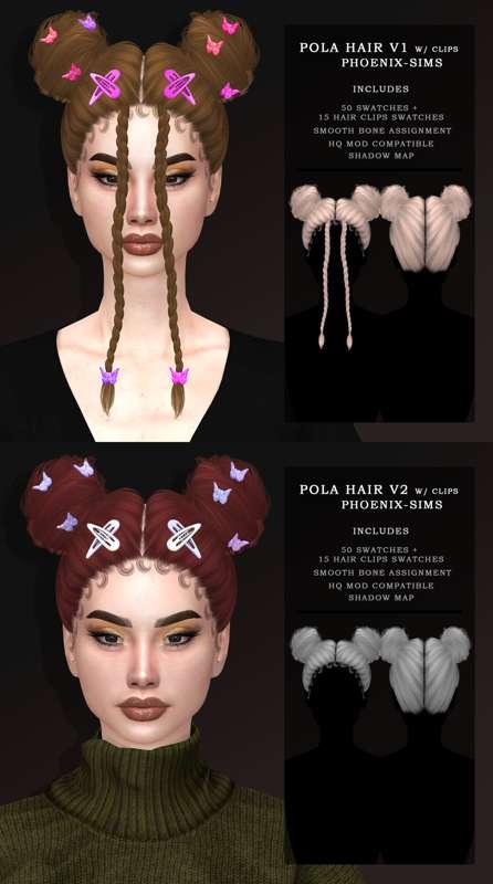 POLA HAIR V1 & V2 WITH HAIR CLIPS