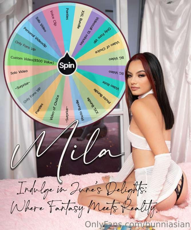 INDULGE IN JUNE'S DELIGHT AND SPIN THE WHEEL 😻💖

See the bes..