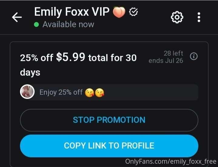 25% off on my VIP page!!! I posted a sex clip today too 🤭😘 c..