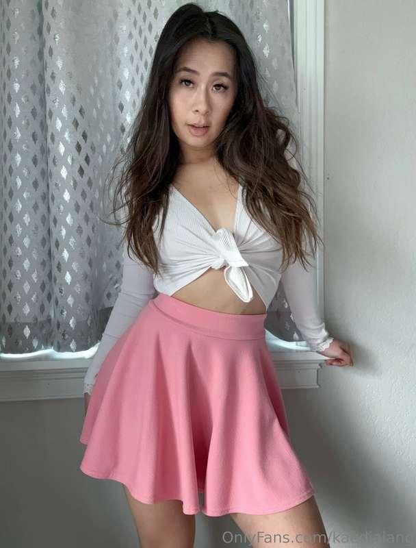 do you like what’s under my skirt? 💕