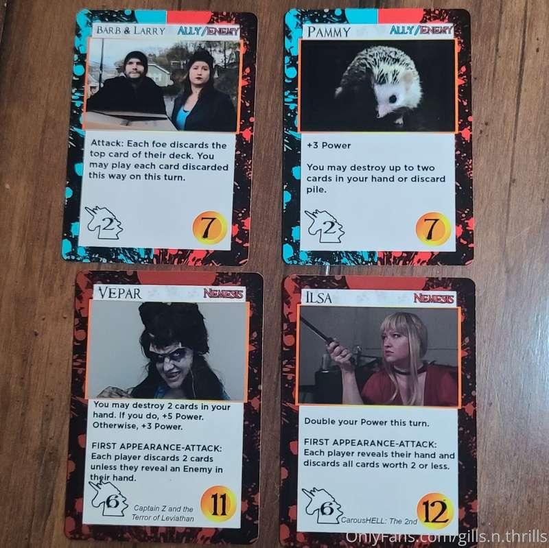 Sorry I inadvertently lied. I'm on four cards in the game ;)