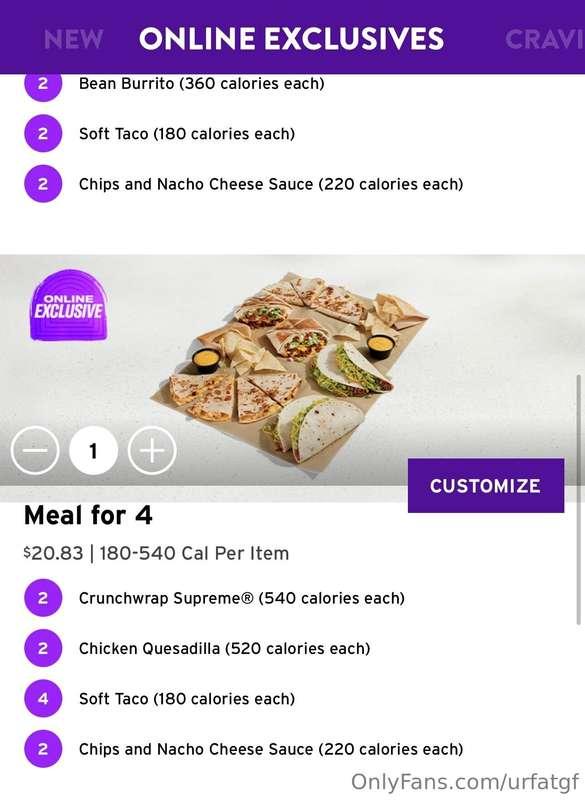 apparently taco bell thinks i’m a family of 8 🙄 