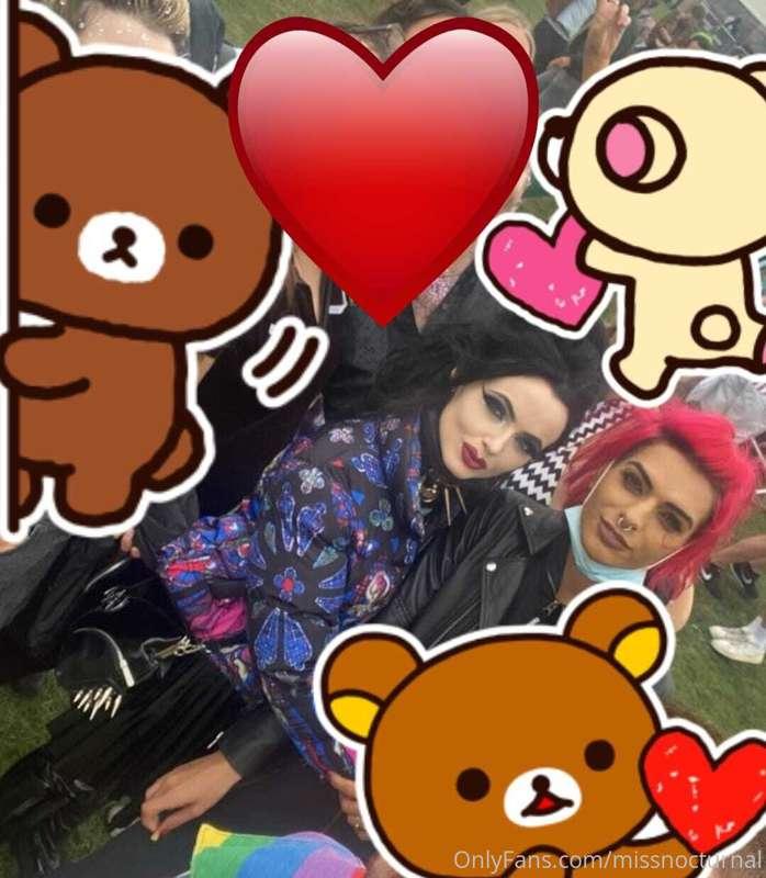 Me and Poison at a super gay (literally)  festival with frie..