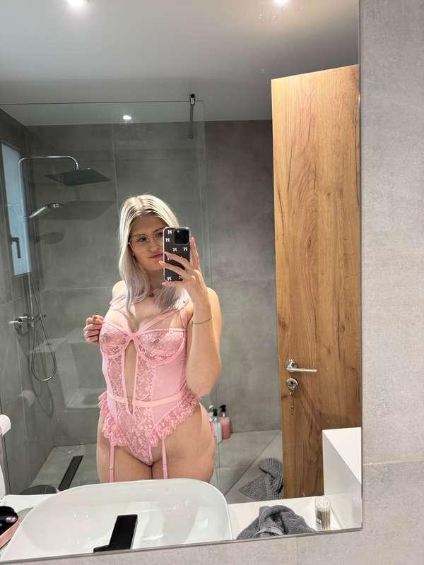 maybe you can start pulling off my cute pink lingerie and we..