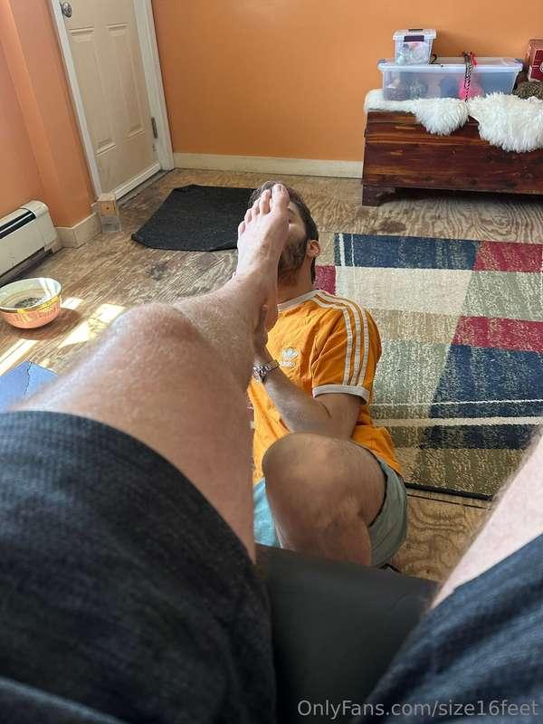 The boy having fun!Yea! Get in between those toes!