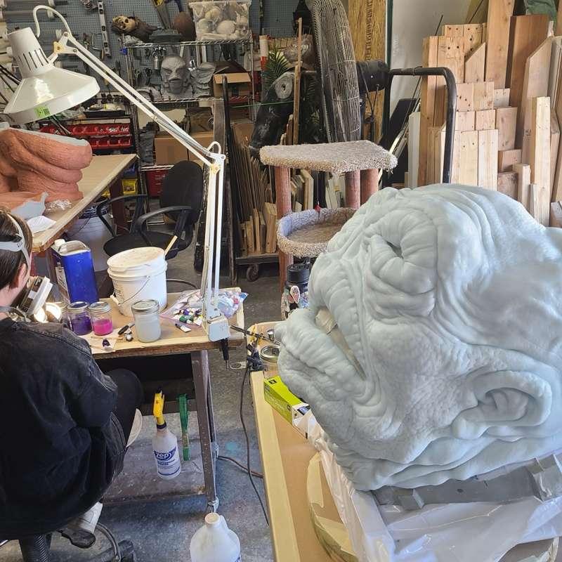Painting new puppet heads! 