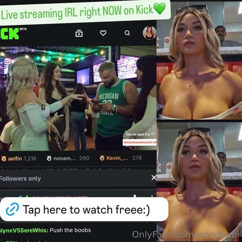 Live streaming NOW- it’s FREEE: https://kick.com/woodbabi