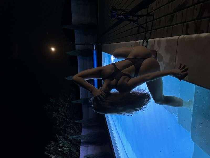 A new video in the swimming pool tomorrow 🤤 stay tuned 🤍