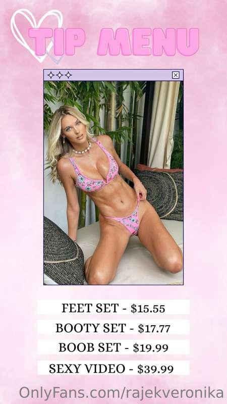 Check out my SPECIAL Tip Menu 💕