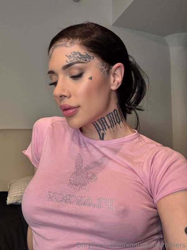 Pink shirt, hard nips, wet thoughts. I’m already worked up, ..